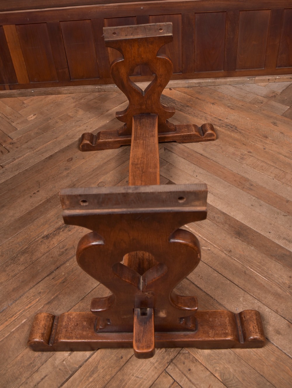Edwardian Oak Refectory Table View IV