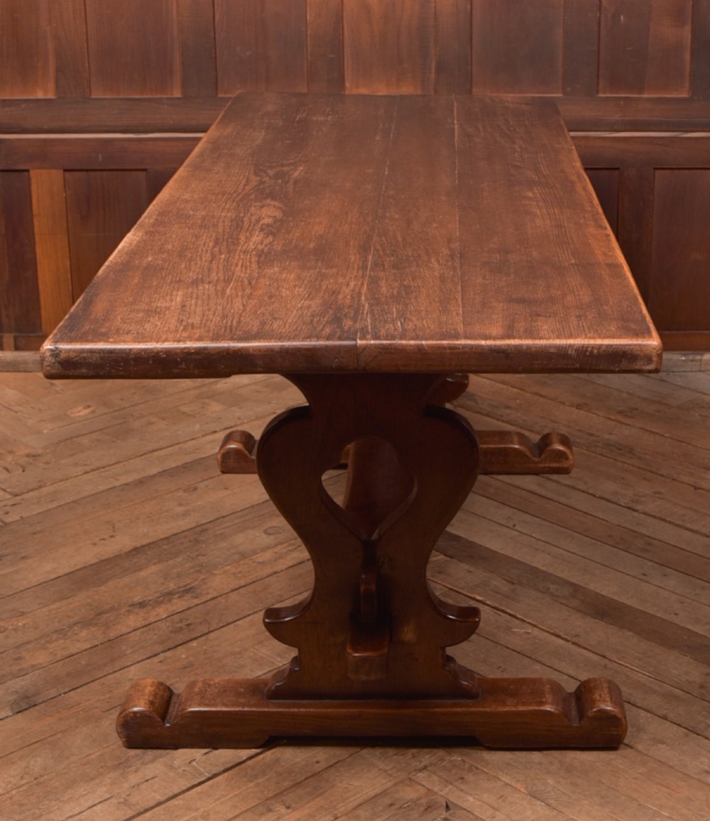 Edwardian Oak Refectory Table View VI