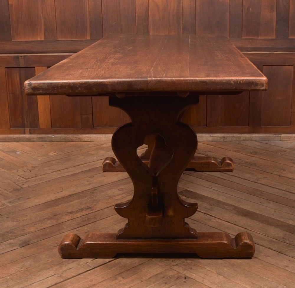Edwardian Oak Refectory Table View VIII