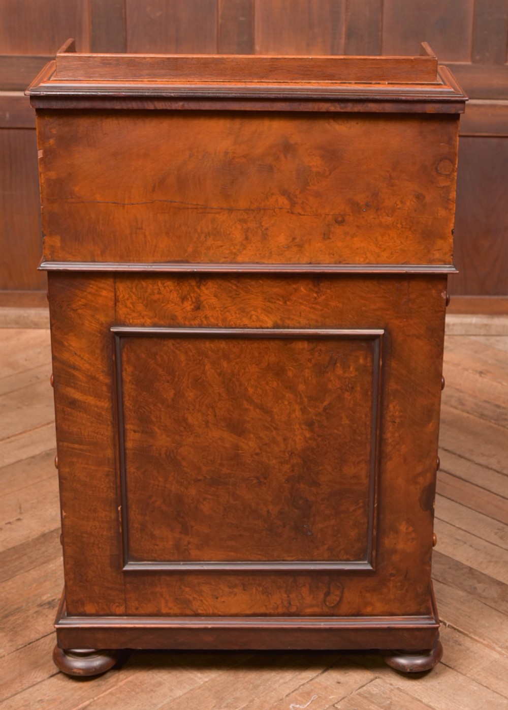 Victorian Burr Walnut Piano Top Pop Up Davenport View XI