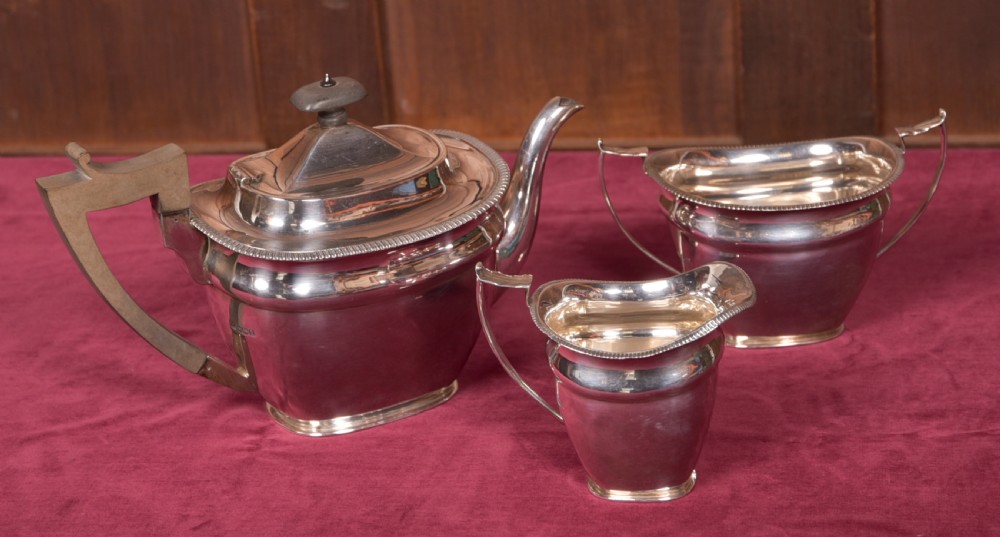 3 Pcs Silver Tea set
