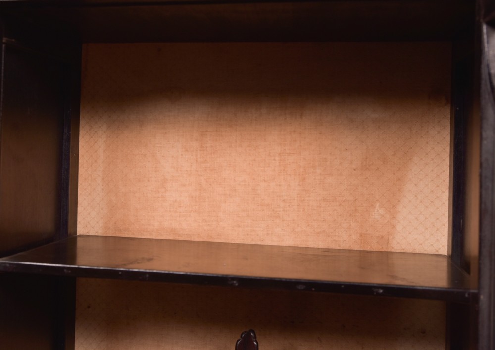 Edwardian Black Lacquer Chinoiserie cabinet View XIII