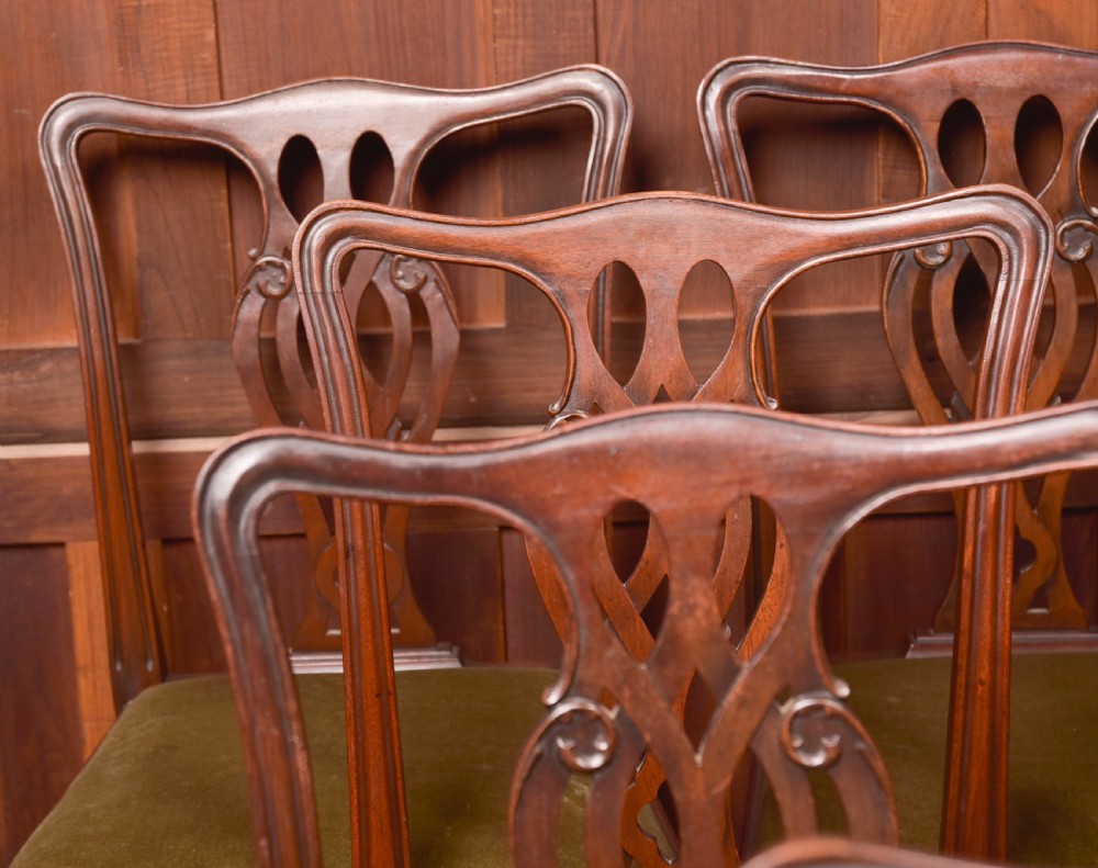 Set of 12 Edwardian Mahogany Dining Chairs View XI