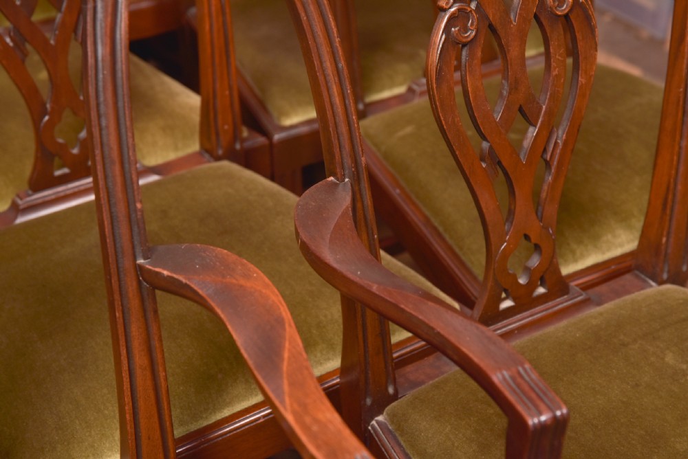 Set of 12 Edwardian Mahogany Dining Chairs View XIII