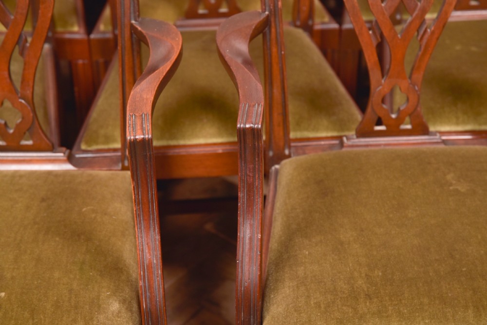 Set of 12 Edwardian Mahogany Dining Chairs View XVI
