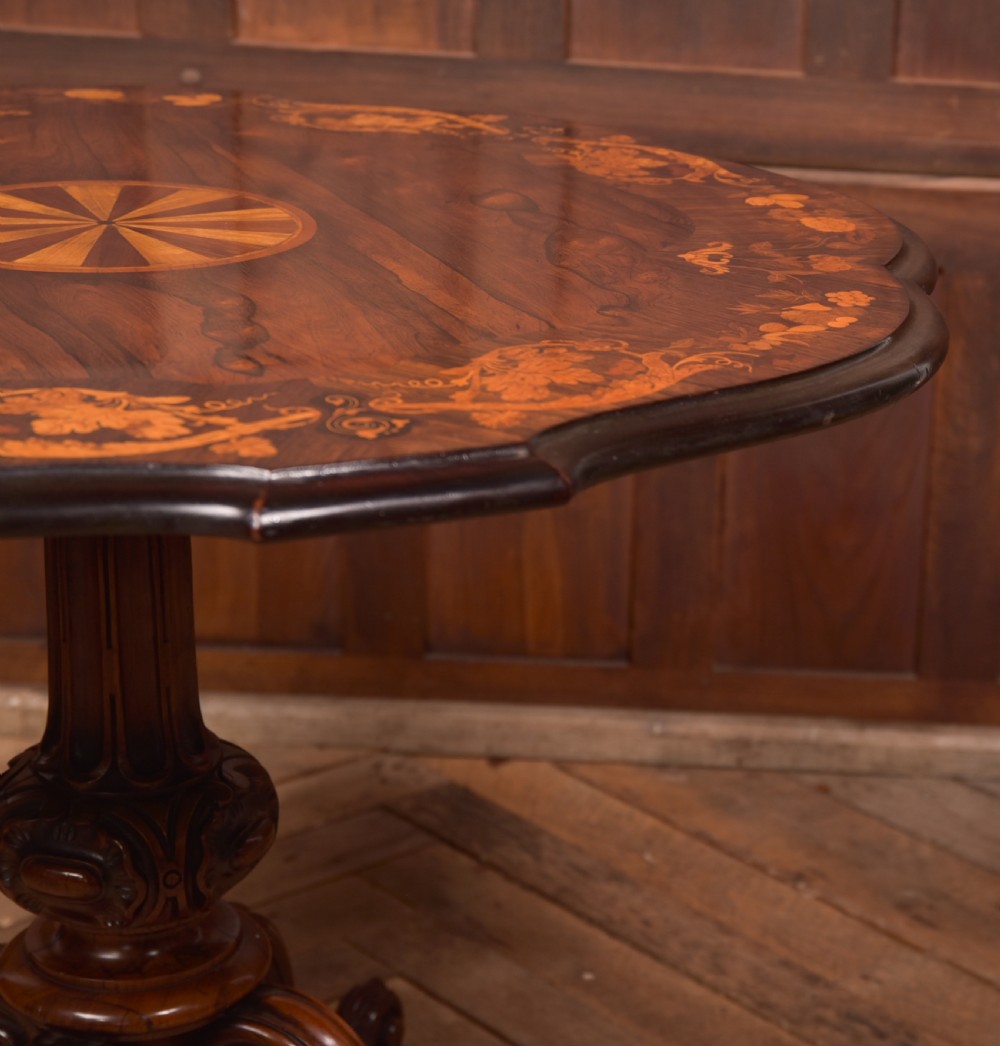 Victorian Marquetry Centre Table View VII