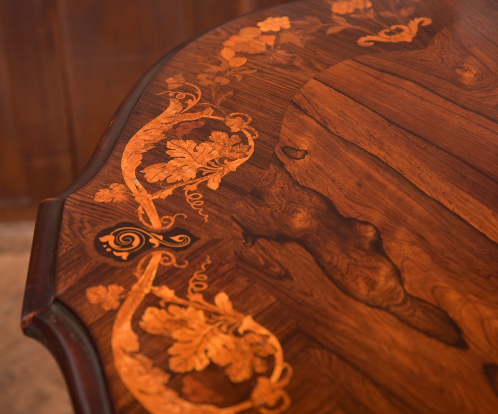 Victorian Marquetry Centre Table View XI
