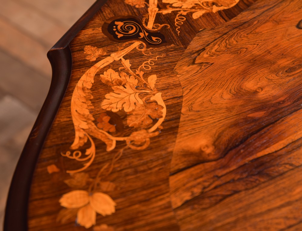 Victorian Marquetry Centre Table View XIII