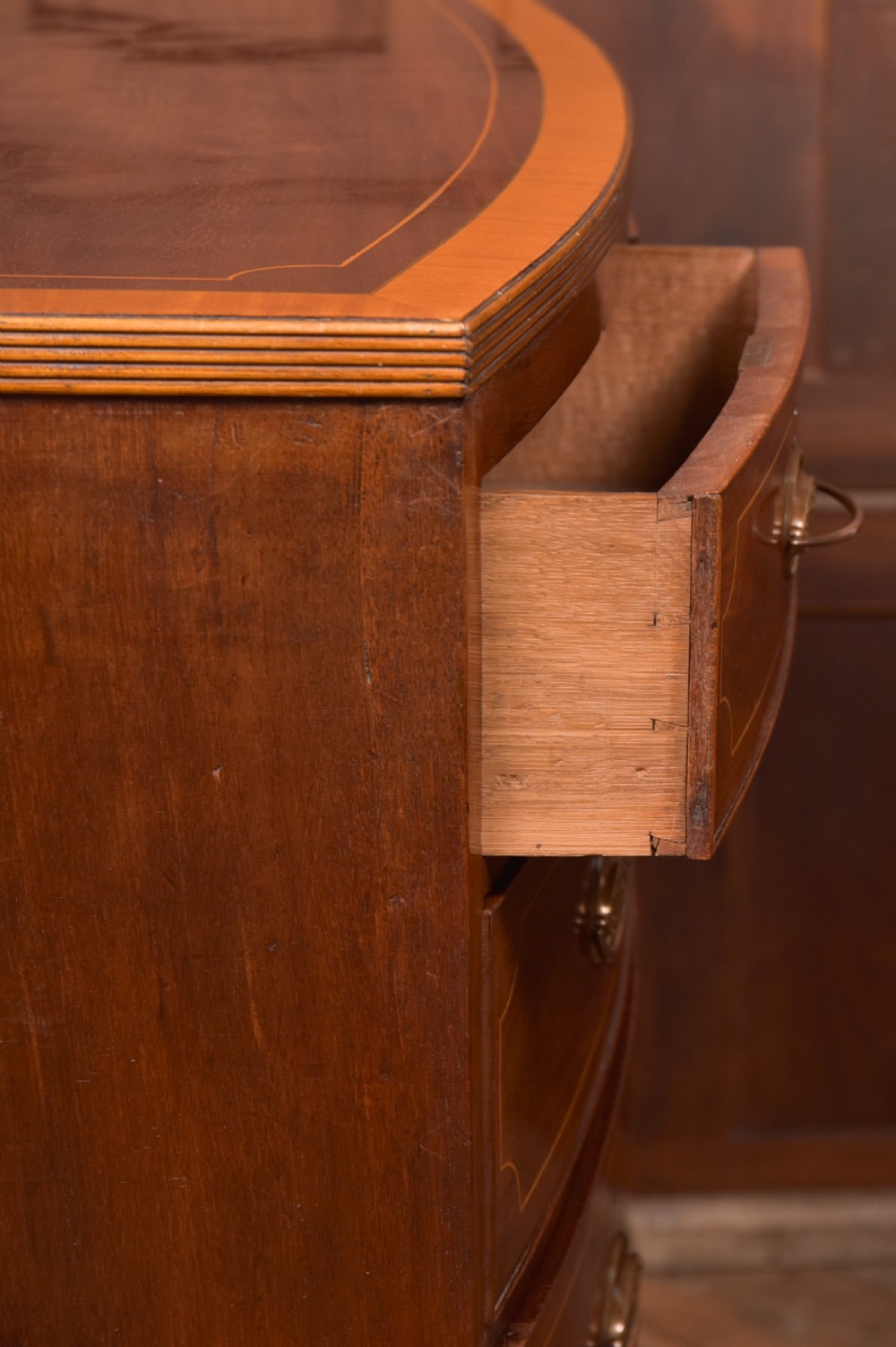 Georgian Bow Front Chest of Drawers View XIII
