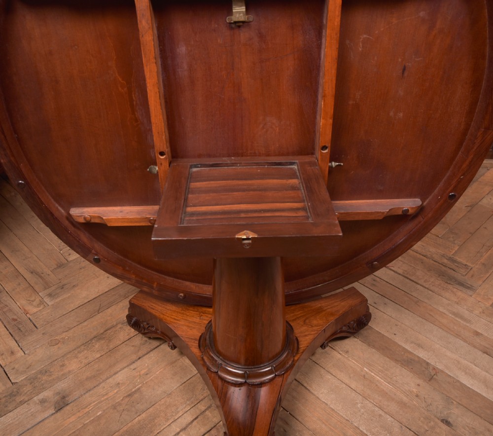 William IV Rosewood Snap Top Table View XIII