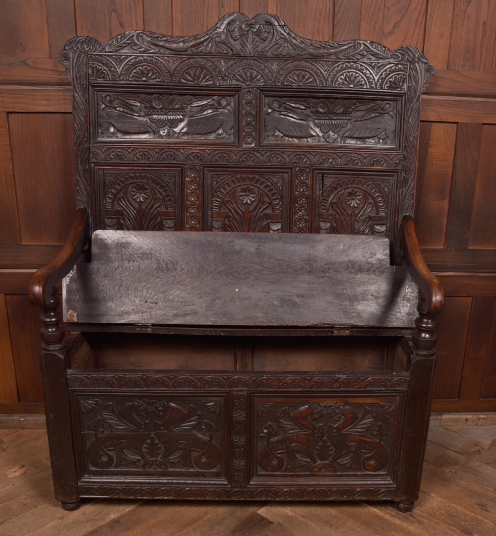 18th Century Oak Monk Bench View VIII