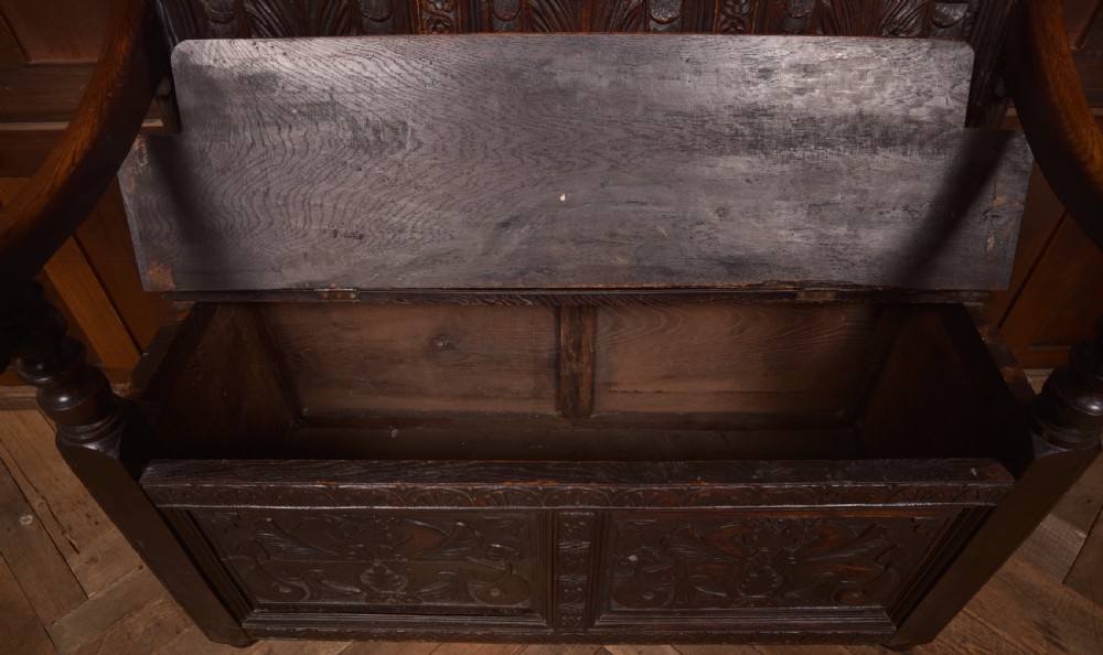 18th Century Oak Monk Bench View IX