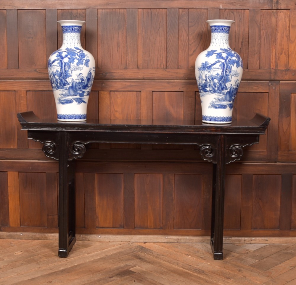 Black Lacquer Chinese Console Table