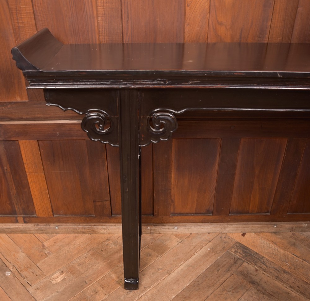 Black Lacquer Chinese Console Table View IV