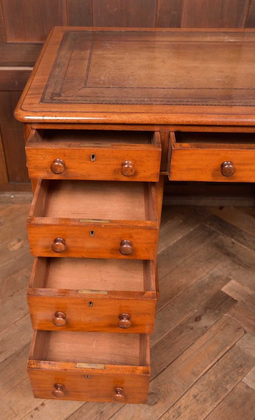 Victorian Knee Hole Writing Desk View X