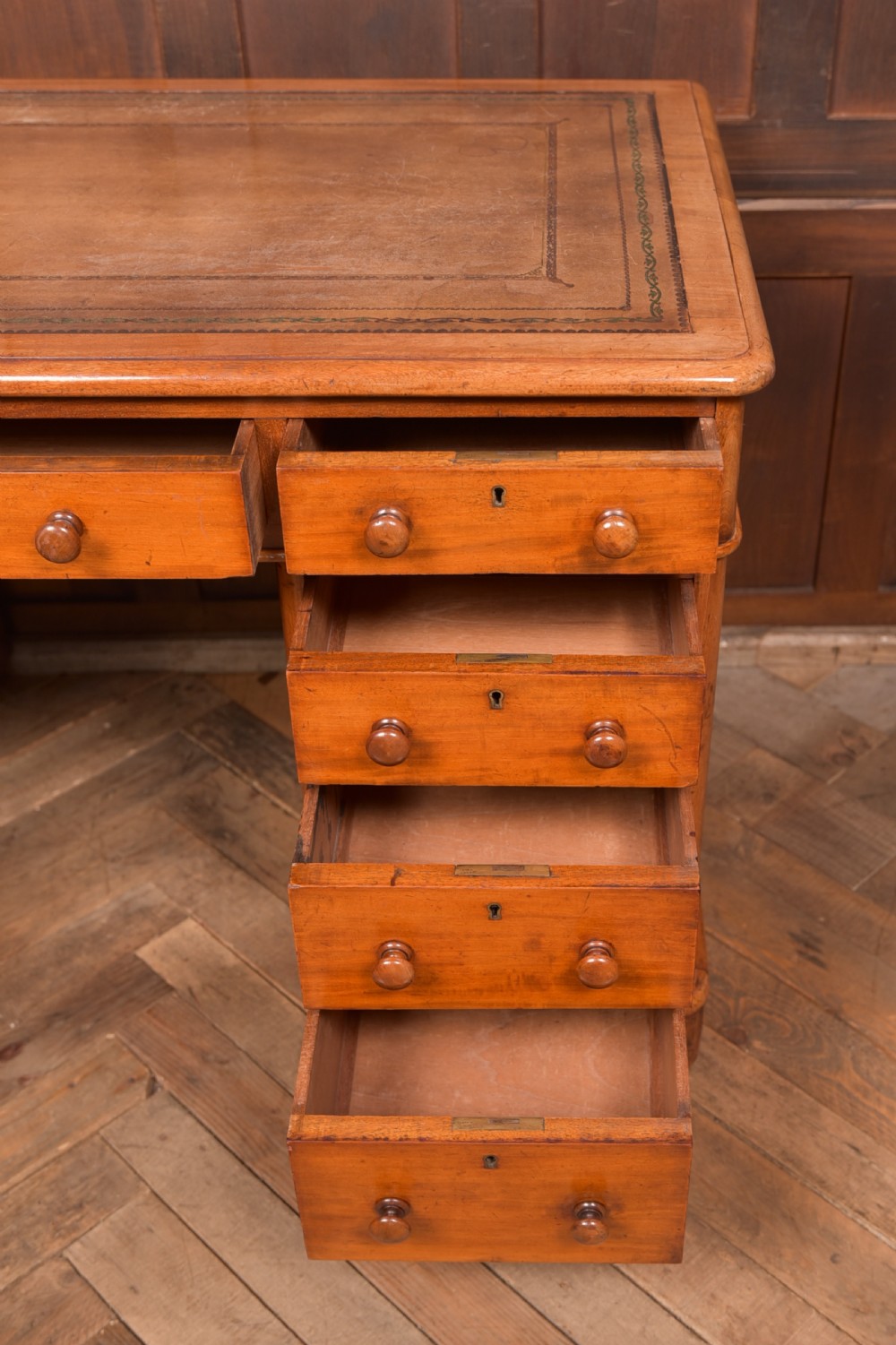 Victorian Knee Hole Writing Desk View XI