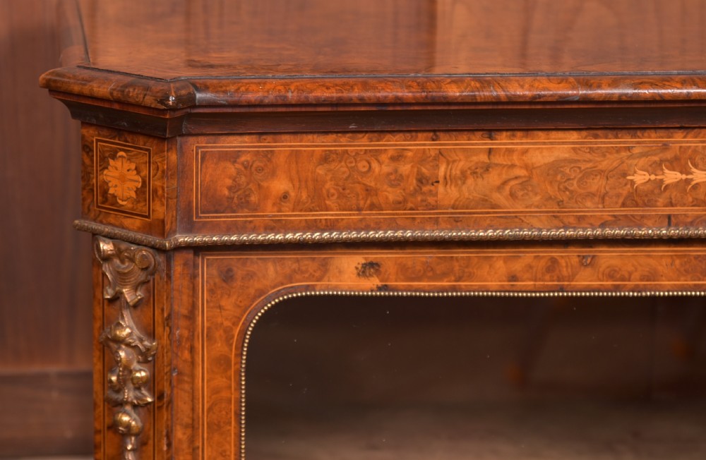 Victorian Walnut Bookcase / Display Cabinet View V