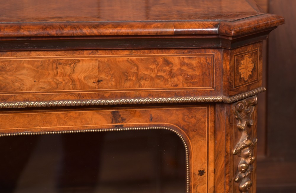 Victorian Walnut Bookcase / Display Cabinet View VI