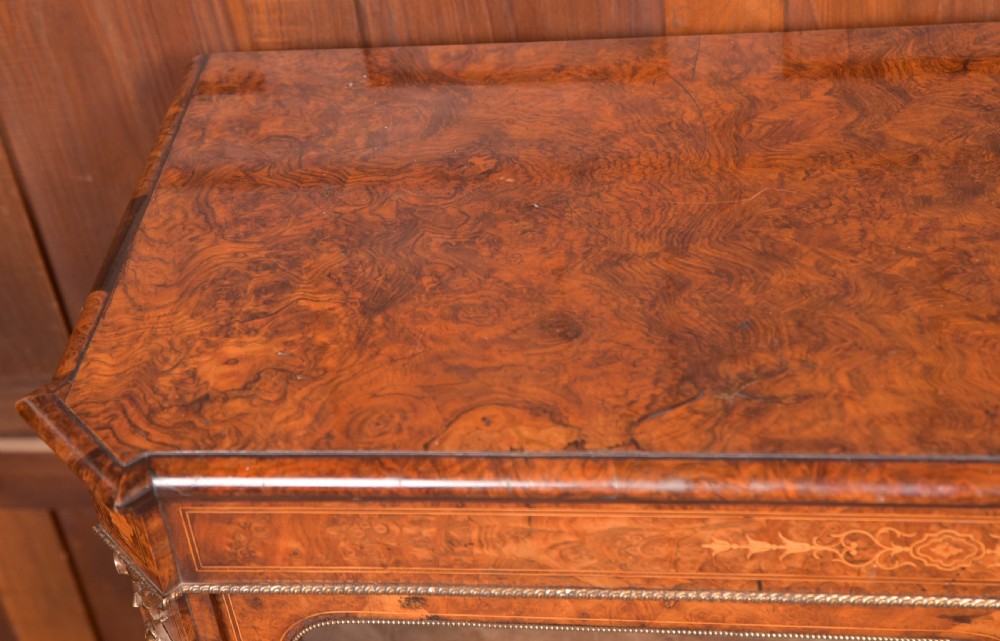 Victorian Walnut Bookcase / Display Cabinet View XI
