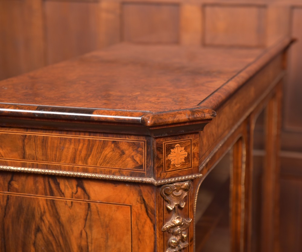 Victorian Walnut Bookcase / Display Cabinet View XV