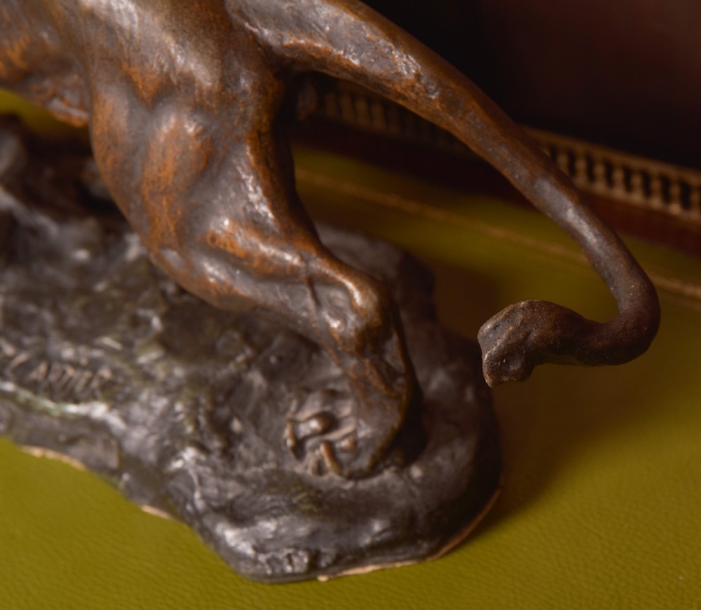 French spelter Lion, T Cartier View III