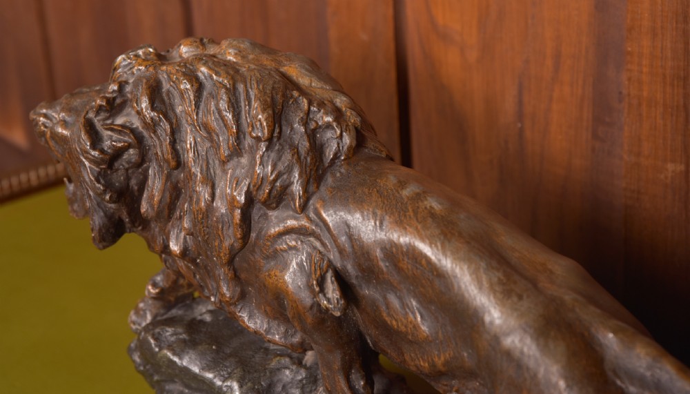 French spelter Lion, T Cartier View V