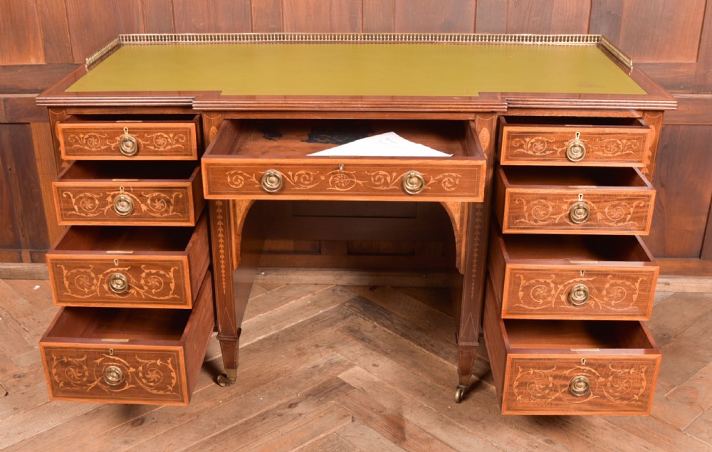  Edwardian Maple & Co Writing Desk  View V