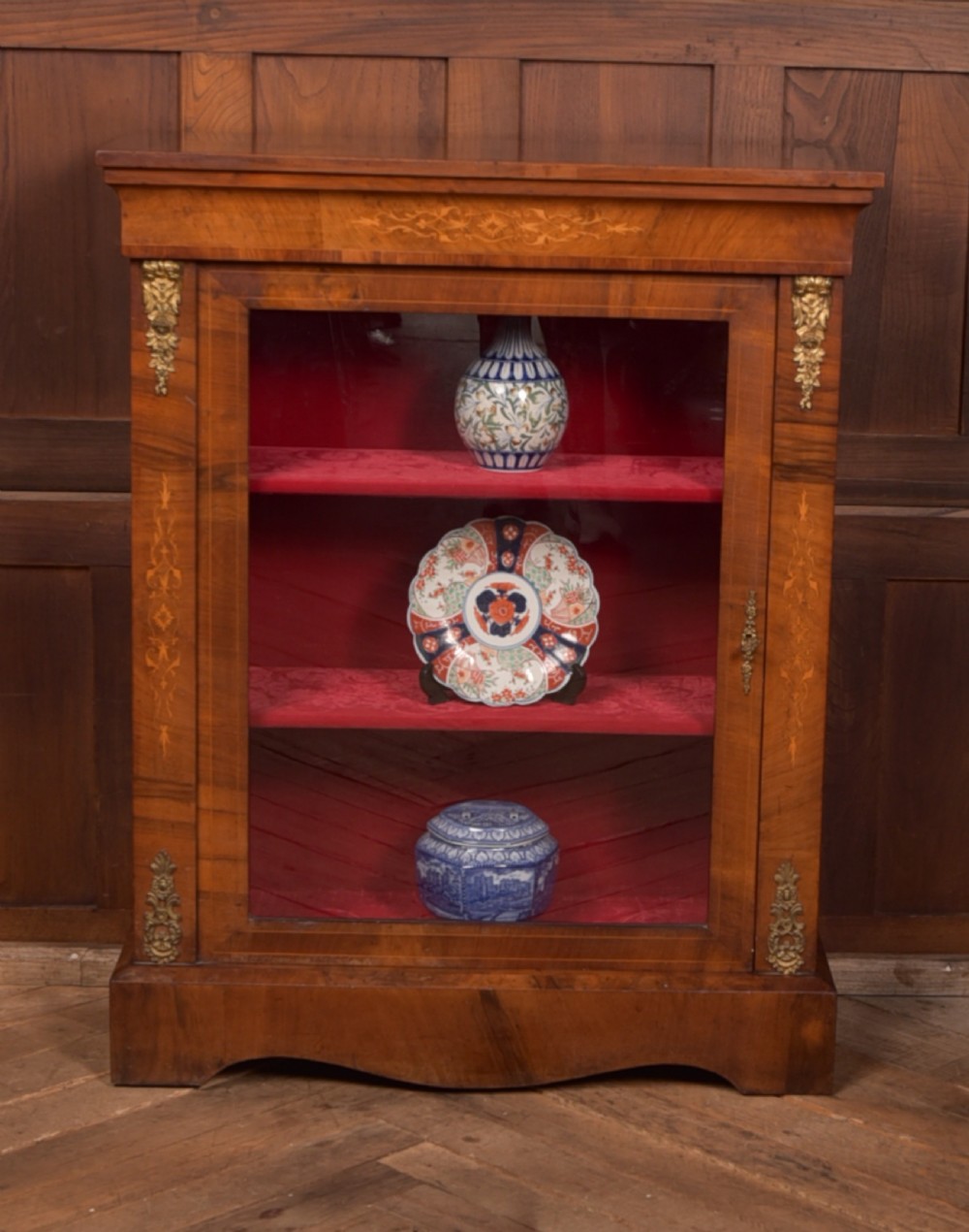 Victorian Walnut  Pier / Display Cabinet