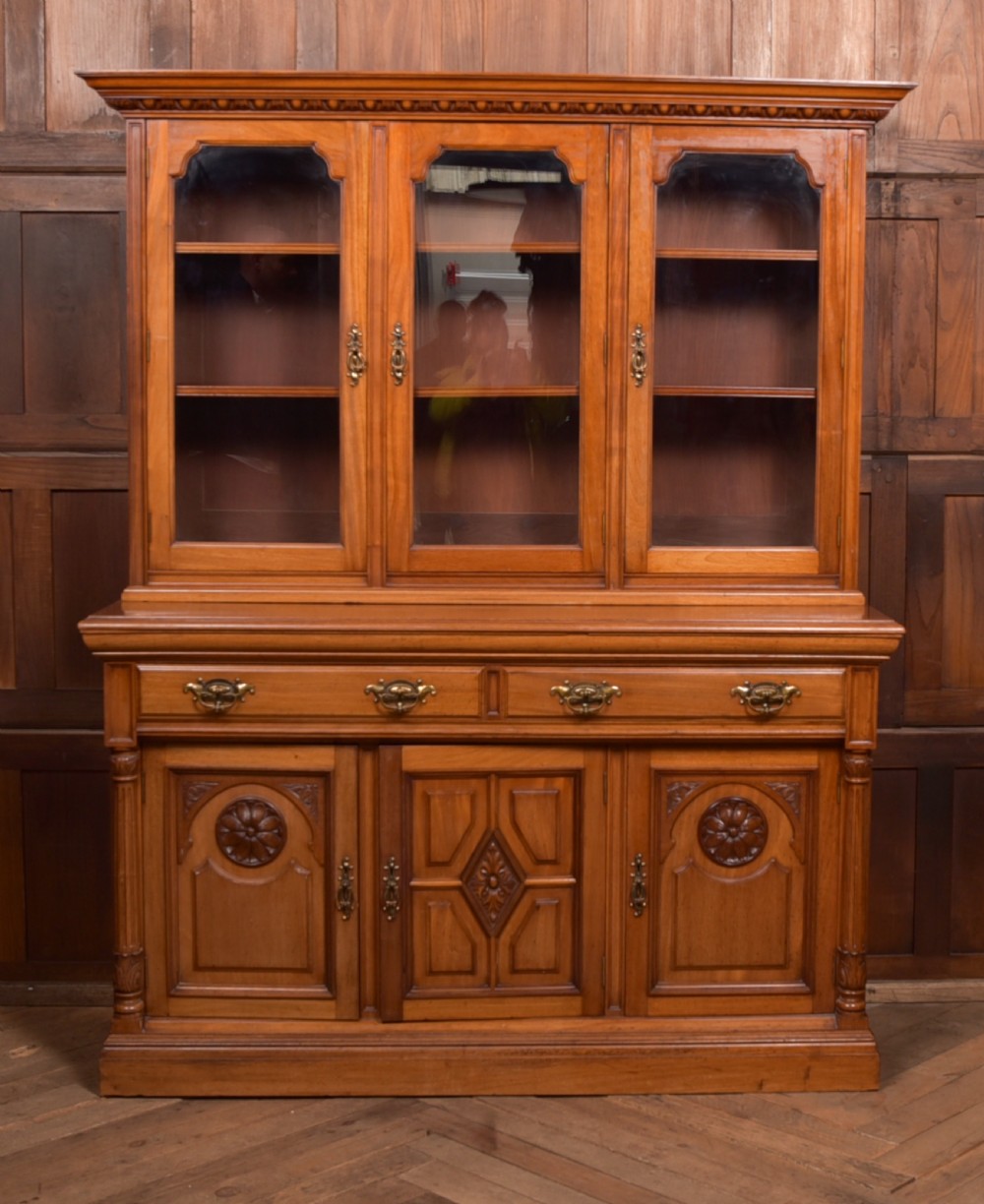 Edwardian Walnut Bookcase View II