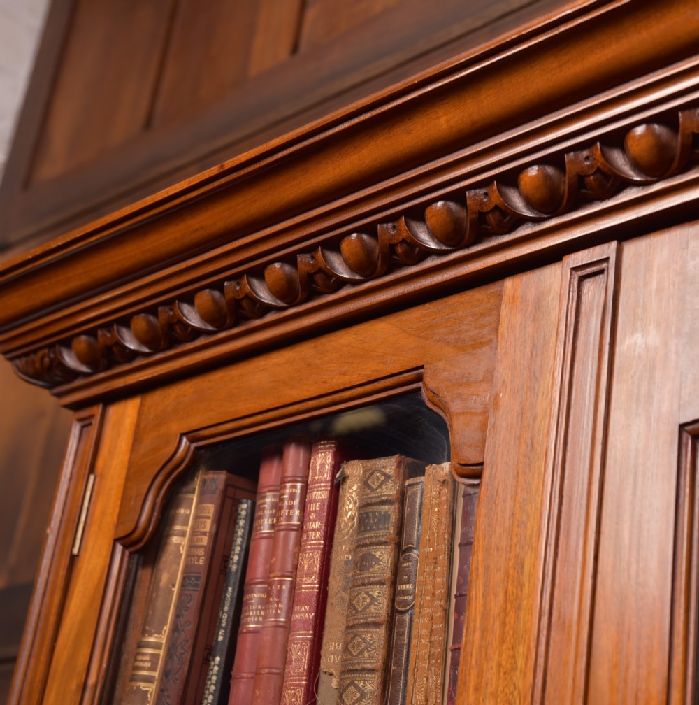 Edwardian Walnut Bookcase View XIV
