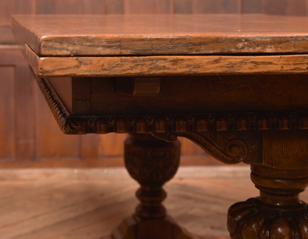 Edwardian Oak Pull Out Table View VII