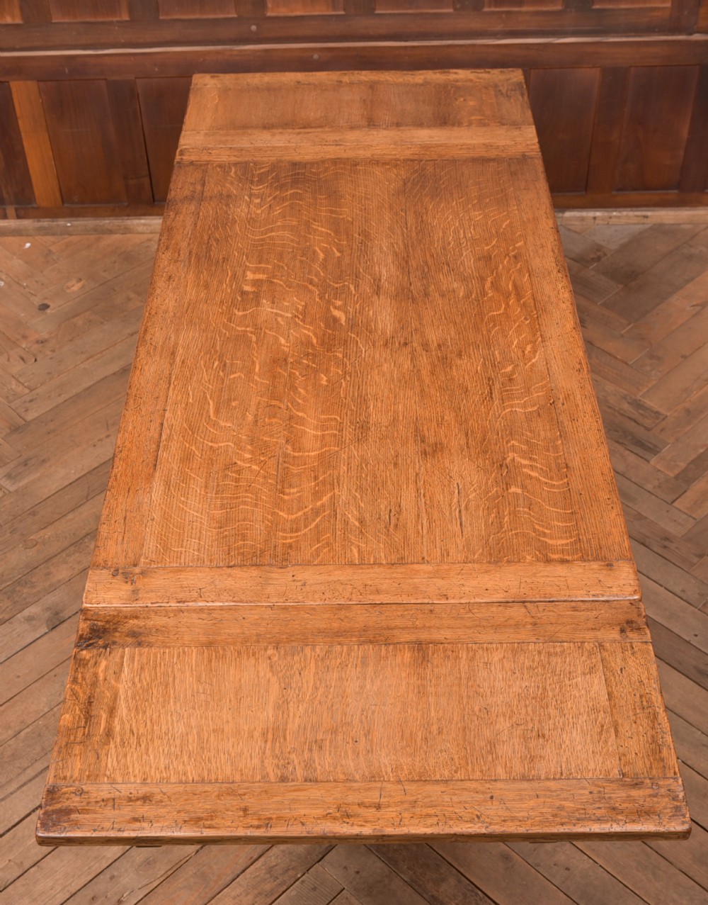 Edwardian Oak Pull Out Table View XI