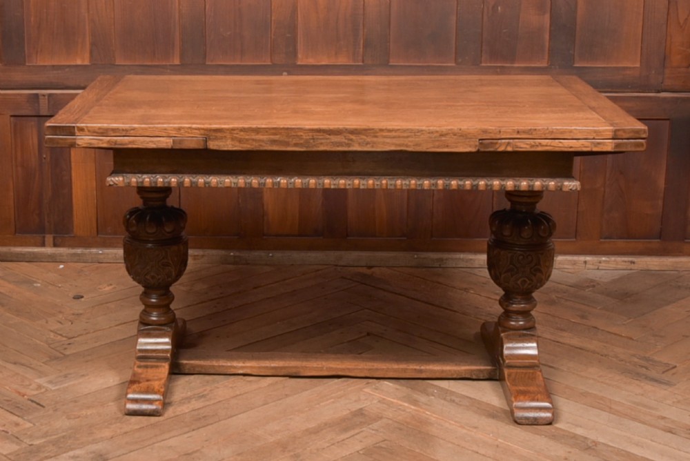 Edwardian Oak Pull Out Table View XII