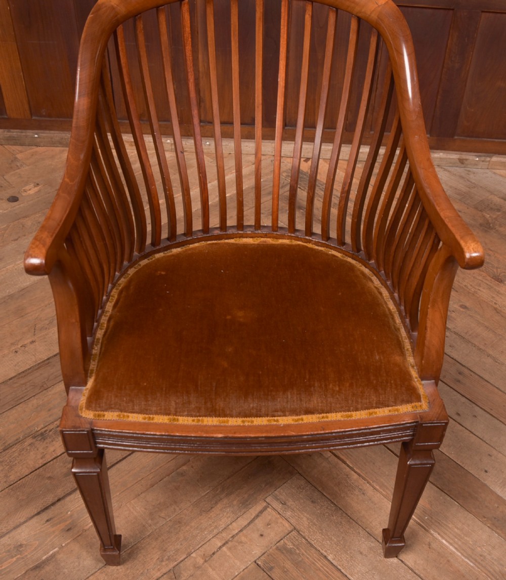 Edwardian Mahogany Elbow Chair View XI