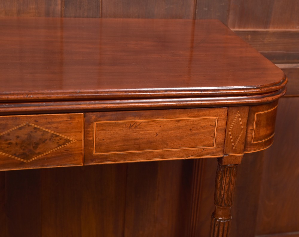 Regency Mahogany Fold Over Tea Table  View IV