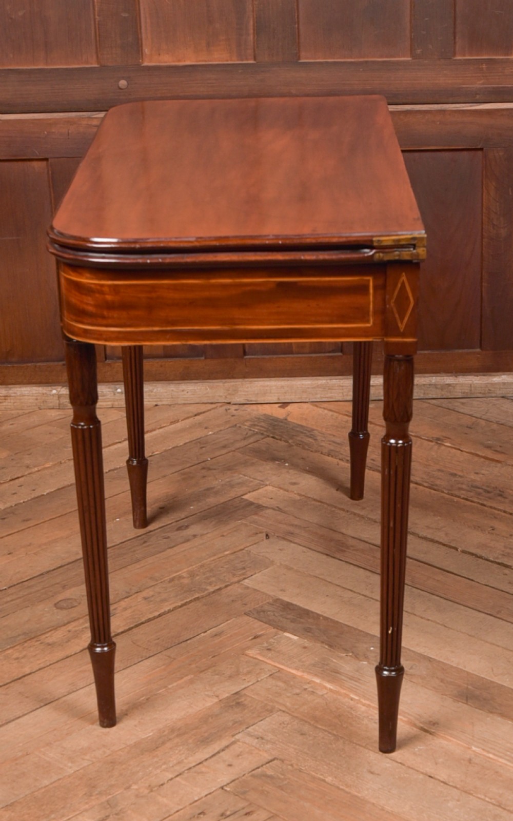 Regency Mahogany Fold Over Tea Table  View VI