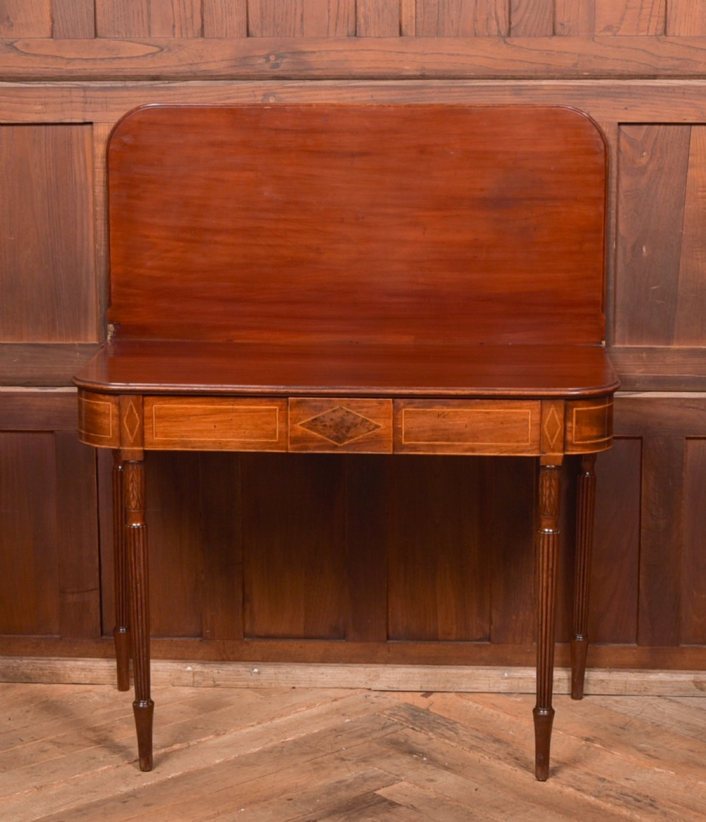 Regency Mahogany Fold Over Tea Table  View VII
