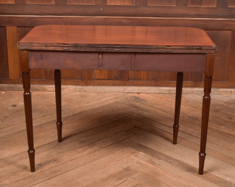 Regency Mahogany Fold Over Tea Table  View VIII