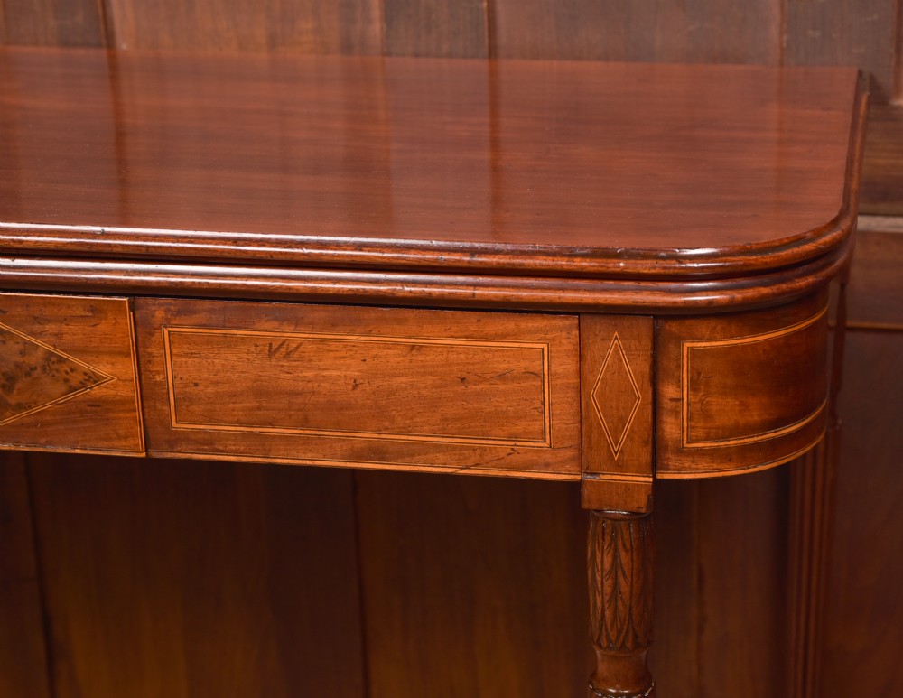 Regency Mahogany Fold Over Tea Table  View X