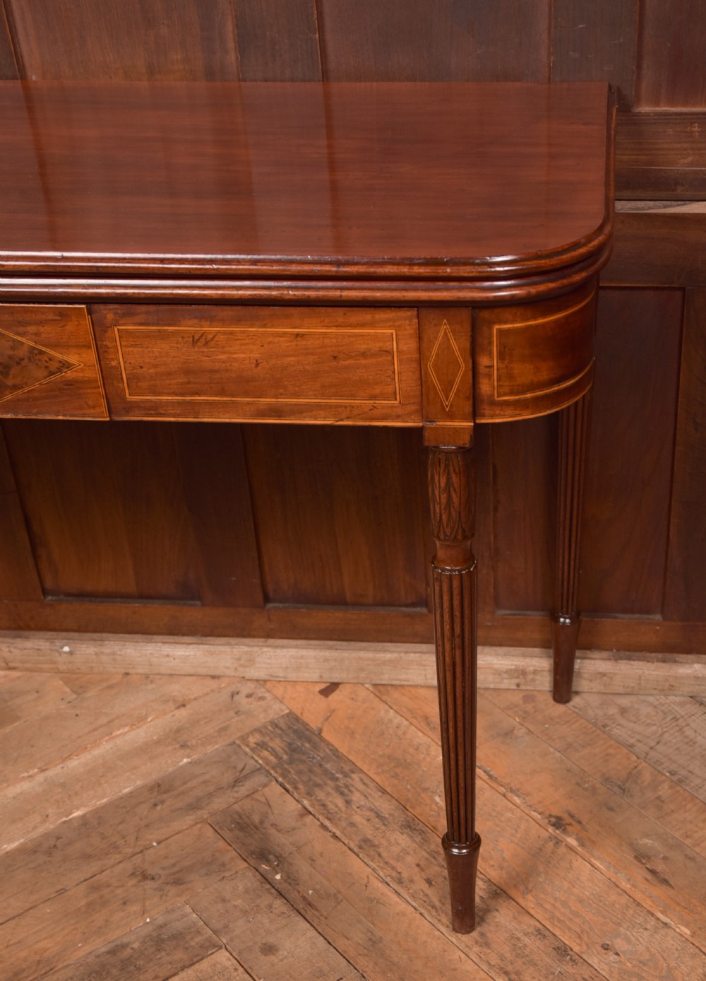Regency Mahogany Fold Over Tea Table  View XI