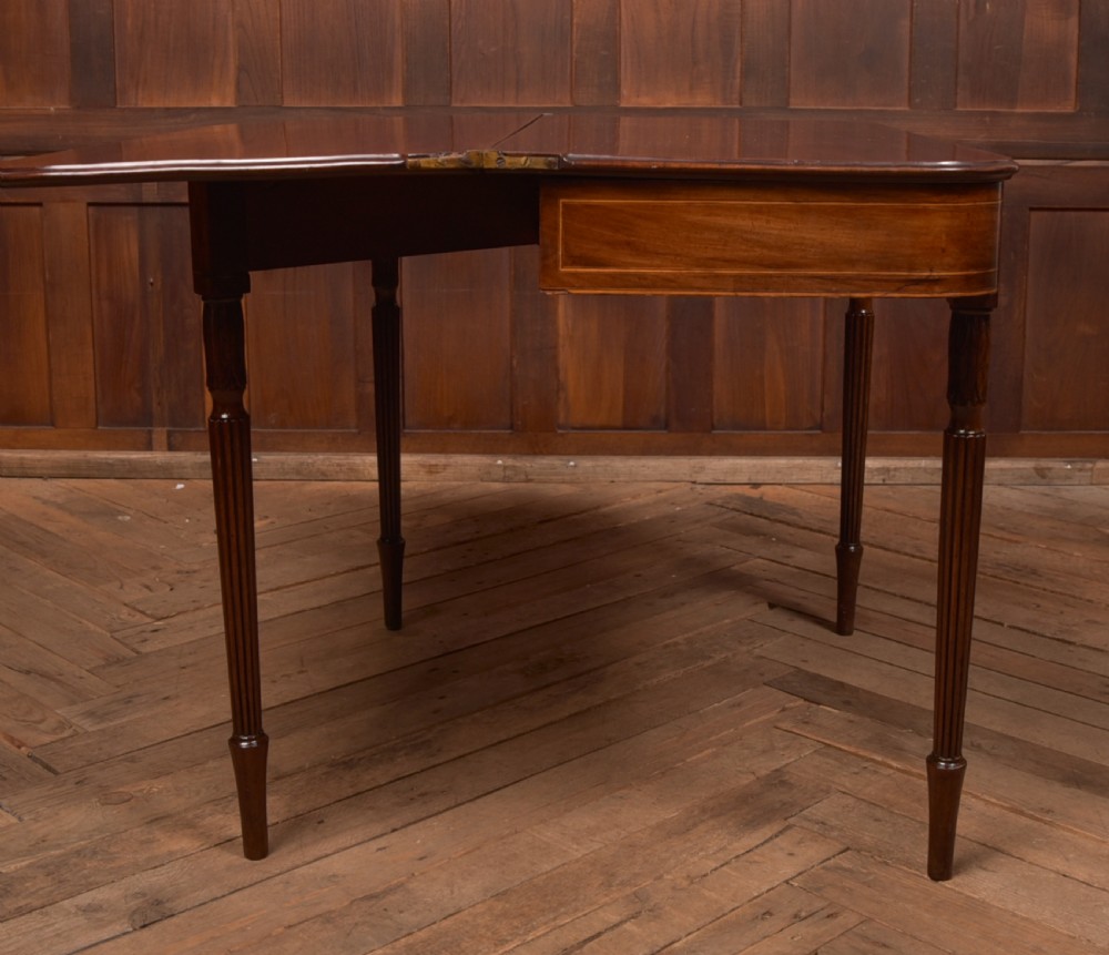 Regency Mahogany Fold Over Tea Table  View XVI