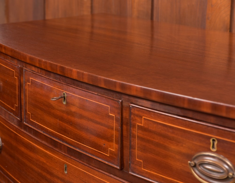 Georgian Bow Front Chest of Drawers View III