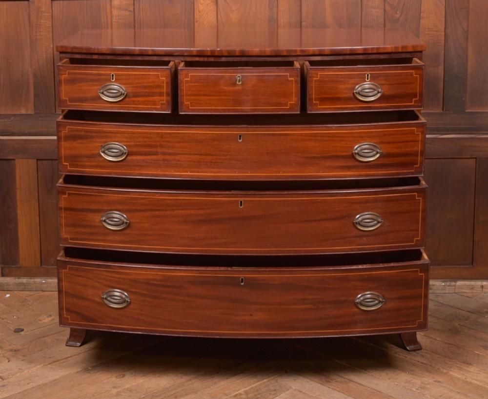 Georgian Bow Front Chest of Drawers View V