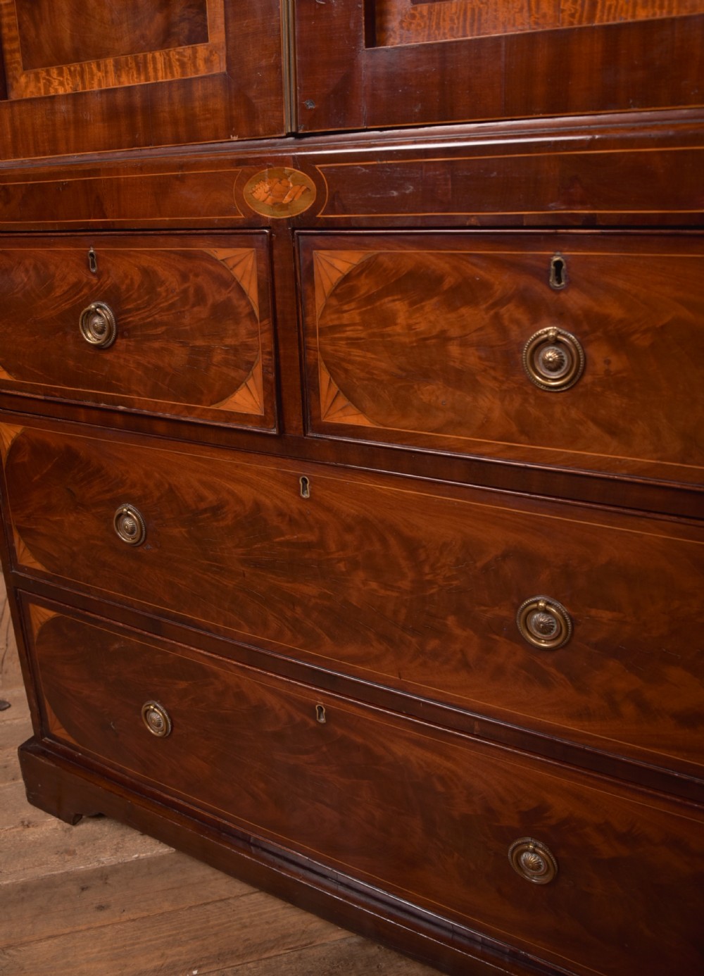 Georgian Mahogany Linen Press View III