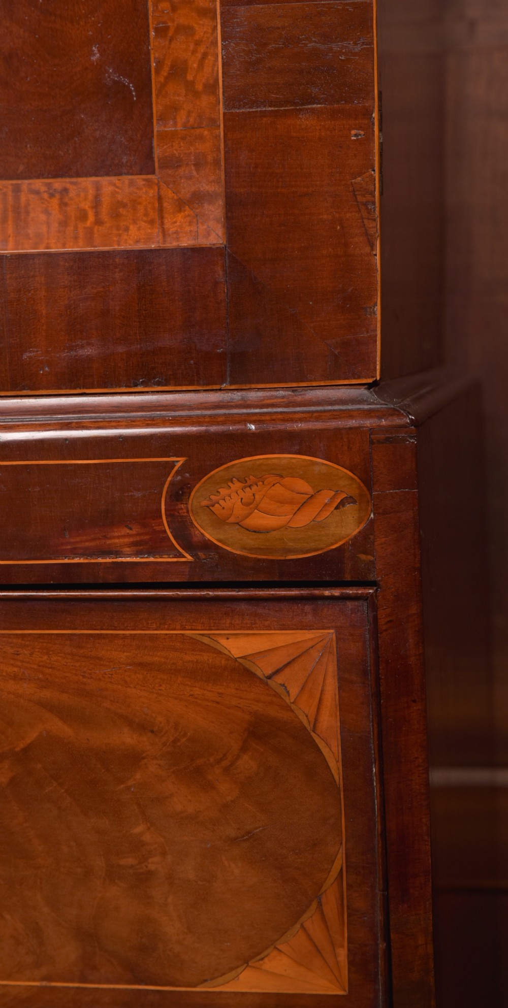 Georgian Mahogany Linen Press View V
