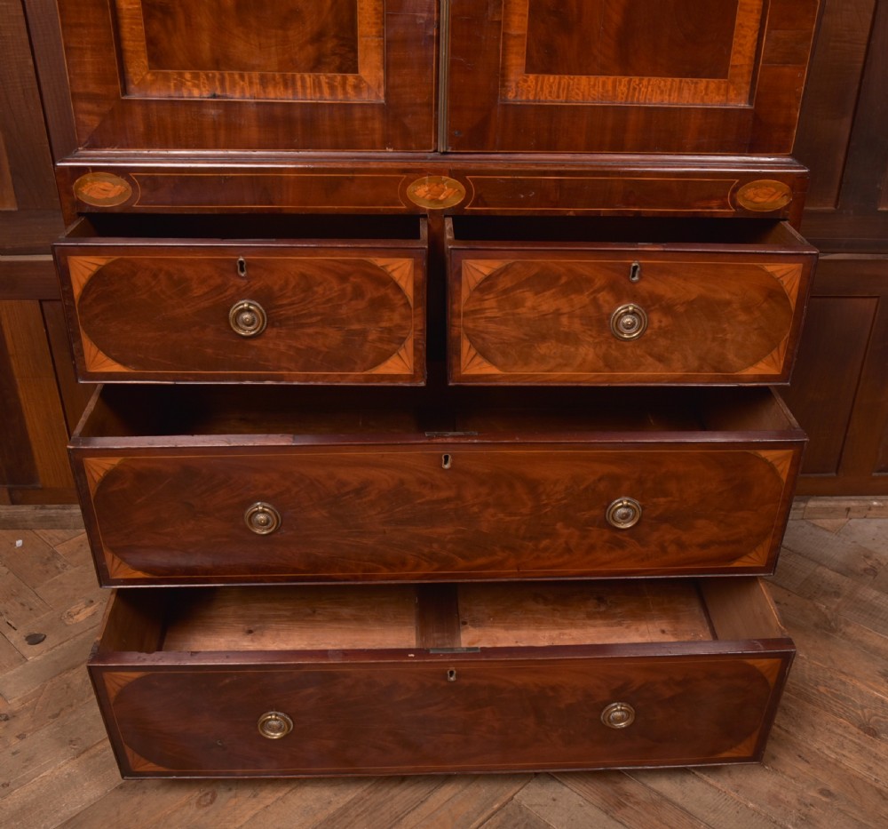 Georgian Mahogany Linen Press View XIII