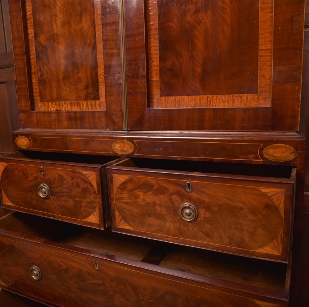 Georgian Mahogany Linen Press View XIV