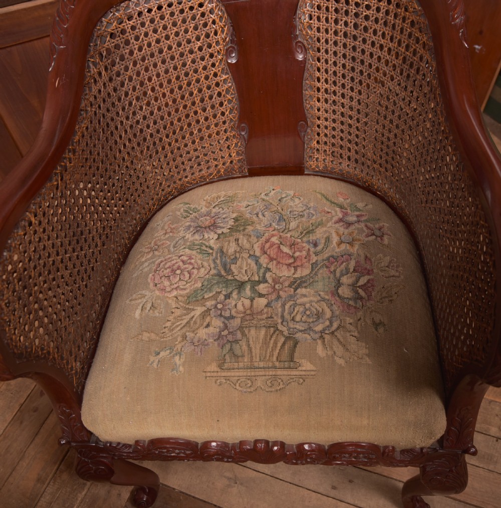 Victorian Mahogany Bergere Armchairs  View VII