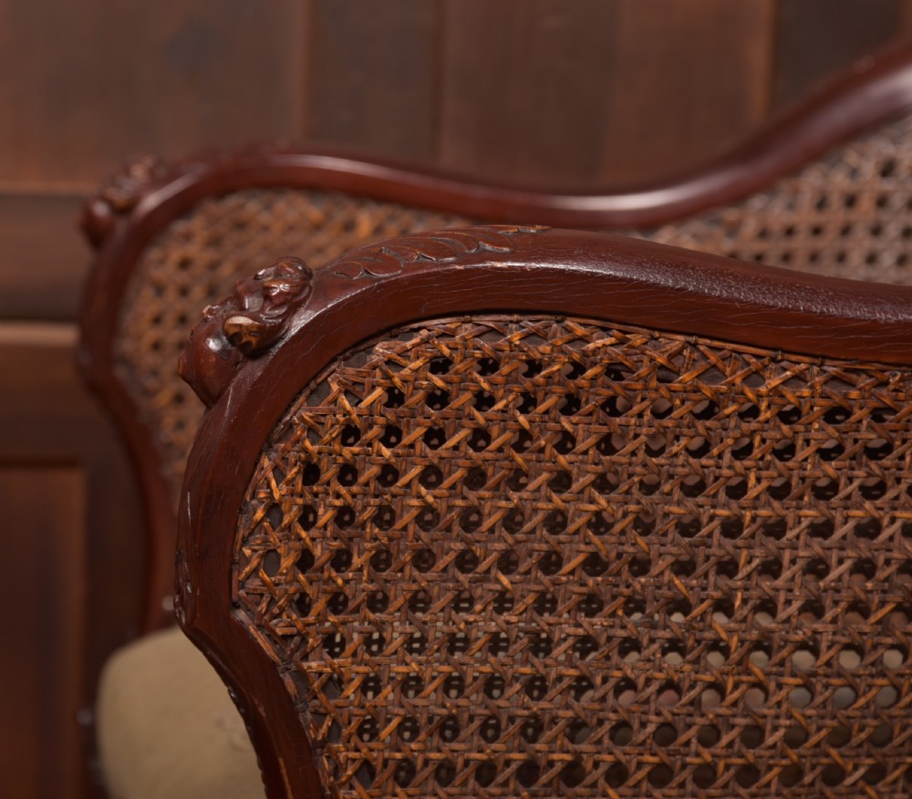 Victorian Mahogany Bergere Armchairs  View XV