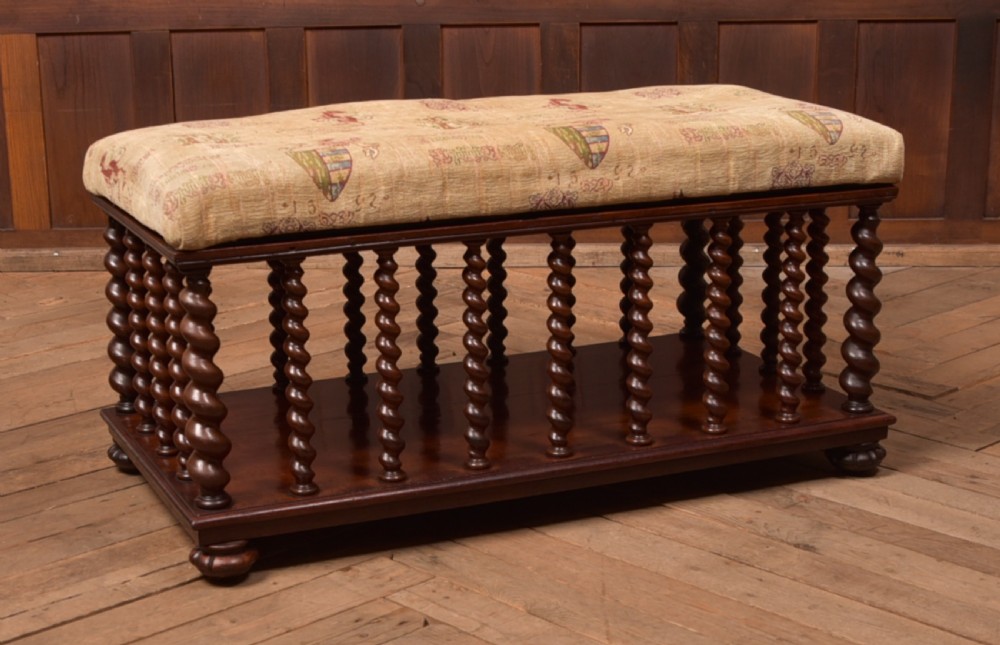 Victorian Mahogany Country House Stool